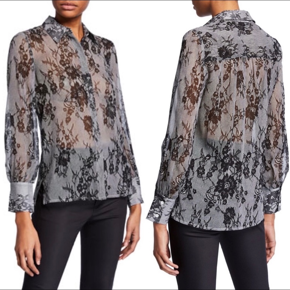 Club Monaco Silk Margee Button Up in Size Small
